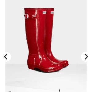 Tall l Red Hunter Rain boots